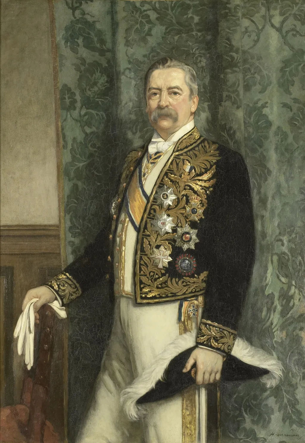 Portrait of Willem Rooseboom (1843-1920), Gouverneur-generaal (1899-1904), by Hendrik Haverman, oil, 1905