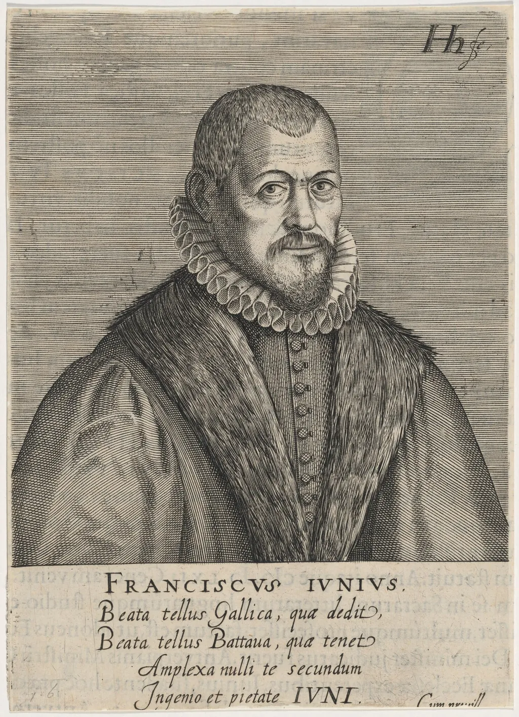 Franz Janius, by Hendrik Hondius I, ink, 1611