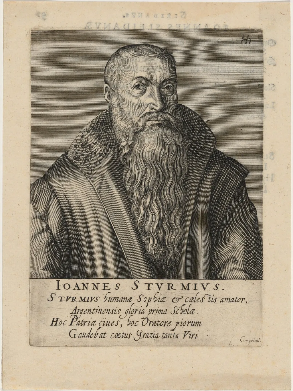 Joannes Sturmius, by Hendrik Hondius I, ink, 1603