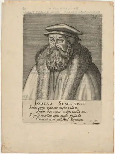 Josias Simler, by Hendrik Hondius I