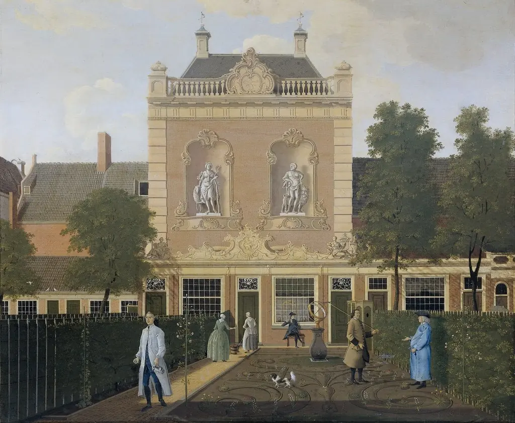 The Garden and Coach House of 524 Keizersgracht in Amsterdam, by Hendrik Keun