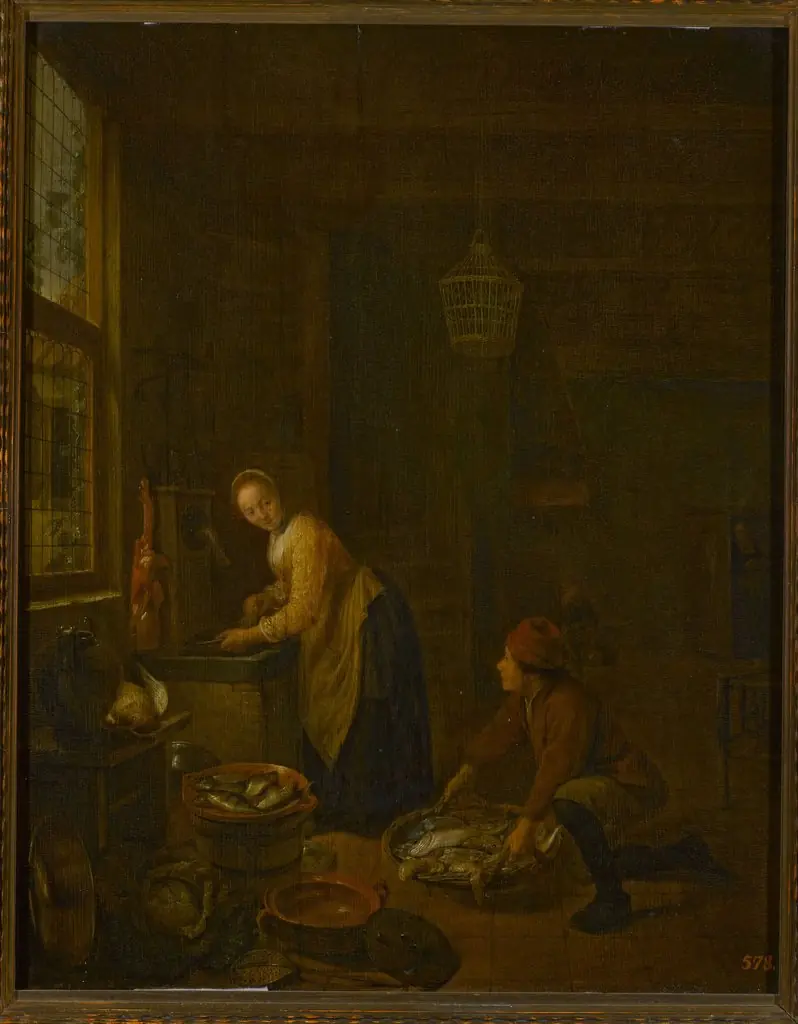 In the kitchen, by Hendrik Martenszoon Sorgh
