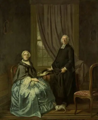 Portrait of Petrus Bliek, Remonstrant Minister in Amsterdam, with his Wife Cornelia Drost, by Hendrik Pothoven