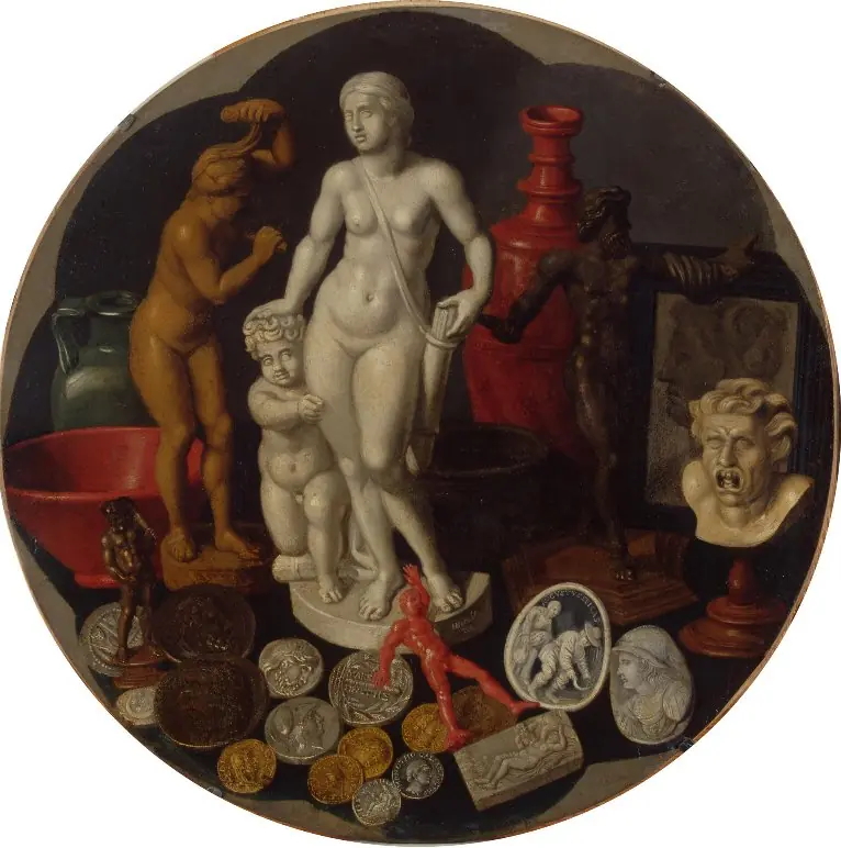 Still Life with a Collection of Curiosities, by Hendrik van der Borcht the elder