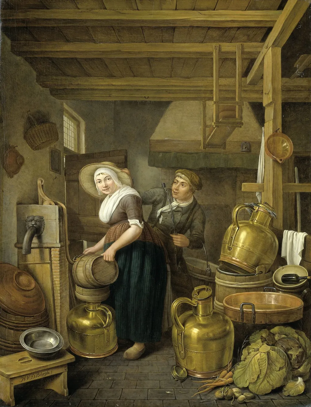 After Milking Time, by Hendrik van der Burgh, unspecified, 1826