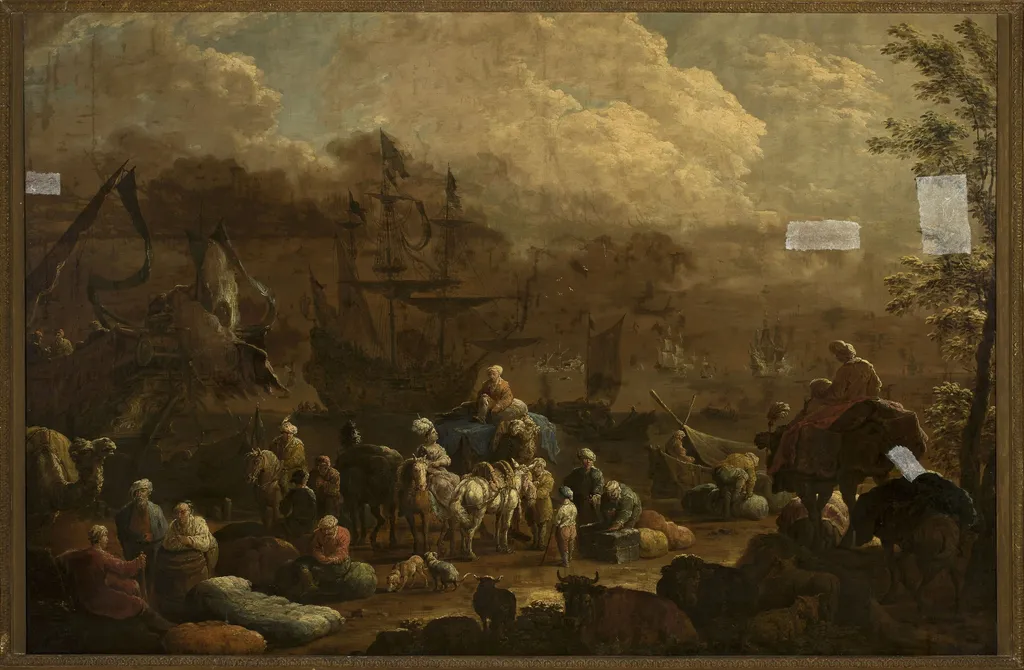 At an Eastern port, by Hendrik van Minderhout, oil, 1674