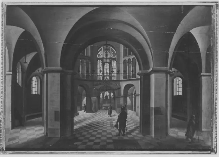 The Interior of Aachen Cathedral, by Hendrik van Steenwijk I