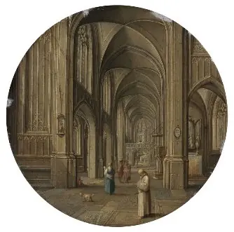 An Interior of a Church, with Figures, by Hendrik van Steenwijk II