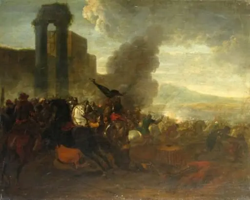 Luptă între turci și germani, by Hendrik Verschuring