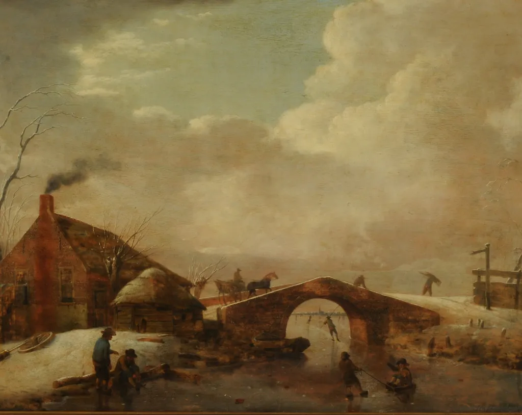 Paisaje de invierno, by Hendrik Willem Schweickhardt, unspecified, 1782