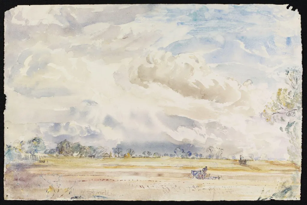A view at Ridley, by Hennell, watercolor, 1940