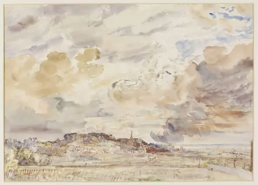 Gadshill, from the Three Crutches on the Gravesend - Rochester Road, by Hennell