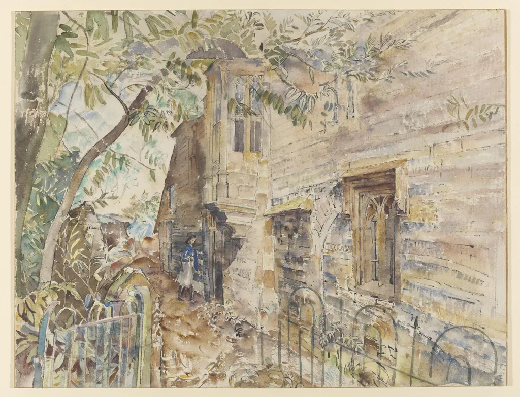 The Guest House, Cerne Abbas, by Hennell, watercolor, 1940