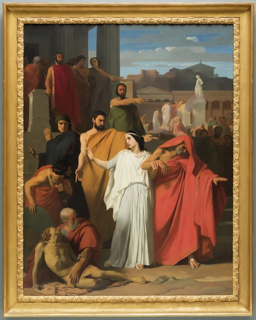 Oedipus Going into Exile from Thebes, by Henri Augustin Gambard