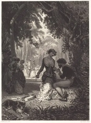 Italian Dancers, by Henri Charles Antoine Baron