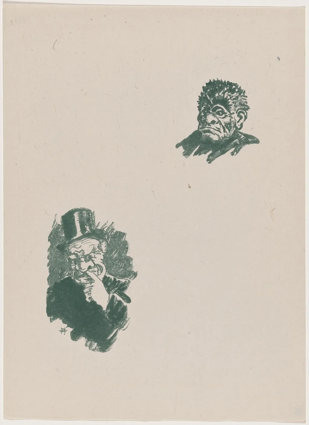Deux croquis, by Henri-Charles Guérard, ink, 1895