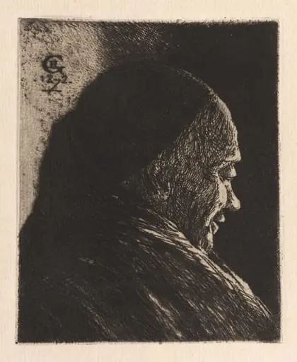 Head of an Old Man, by Henri-Charles Guérard
