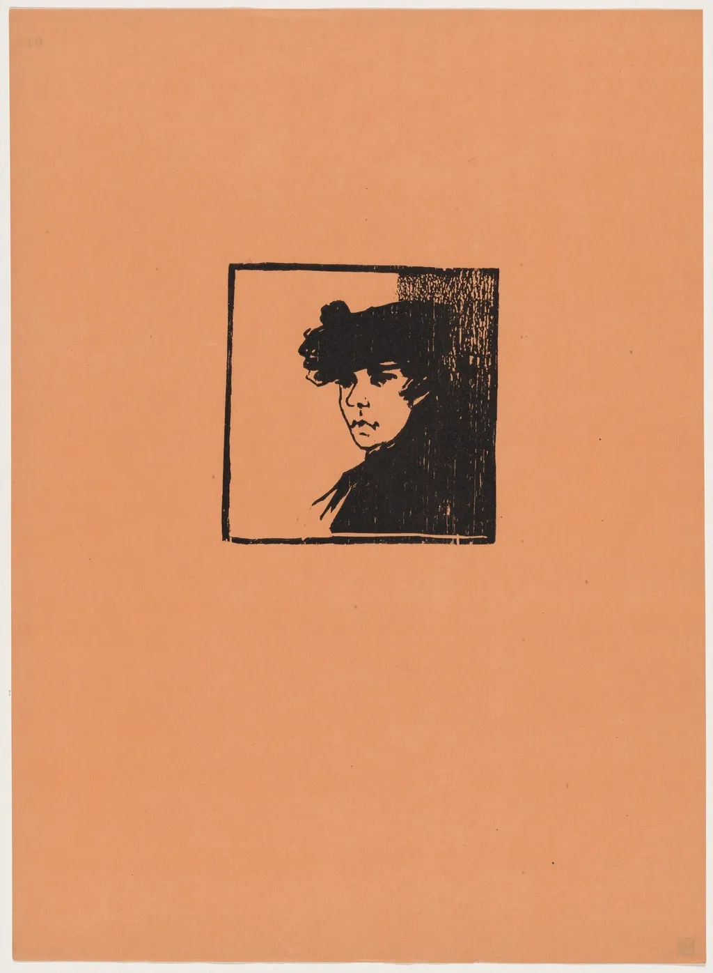 Tête de femme (Head of a Woman), by Henri-Charles Guérard, ink, 1895