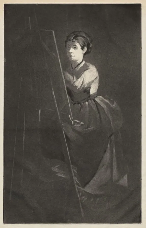 Young Woman at an Easel, by Henri-Charles Guérard, 1890