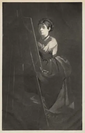 Young Woman at an Easel, by Henri-Charles Guérard