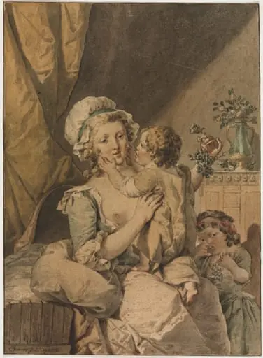 Mother with Two Children, by Henri Chevaux