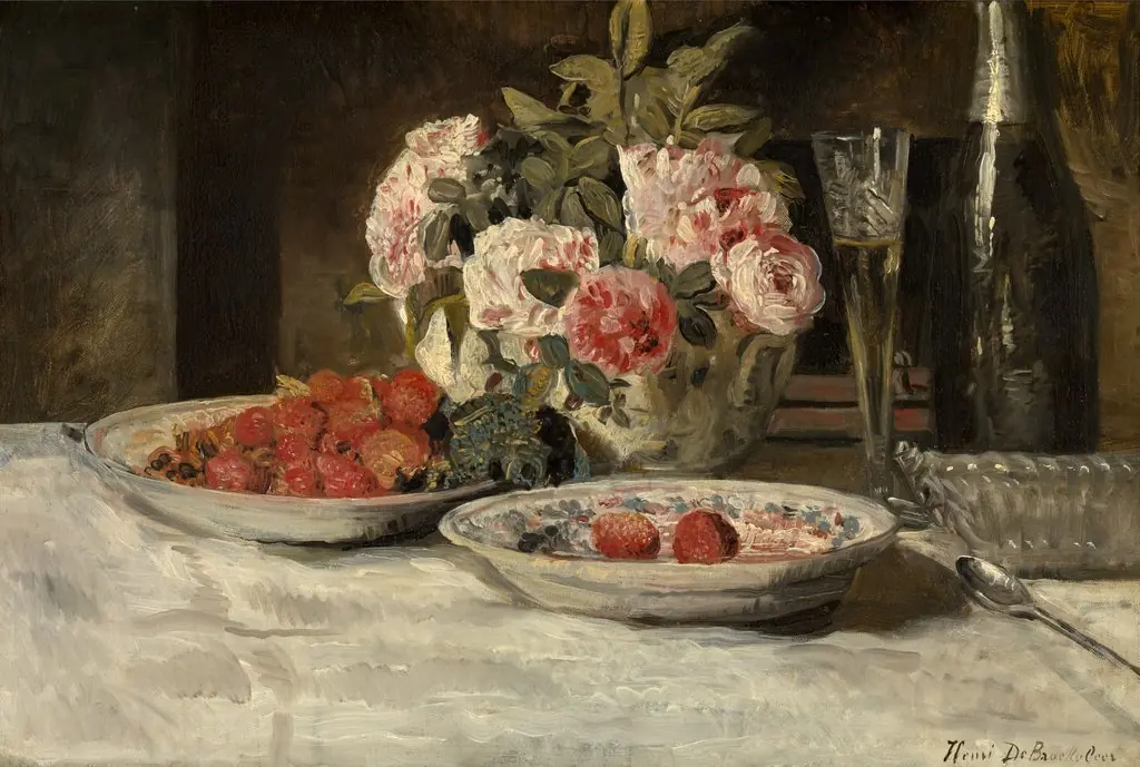 Strawberries and Champagne, by Henri de Braekeleer
