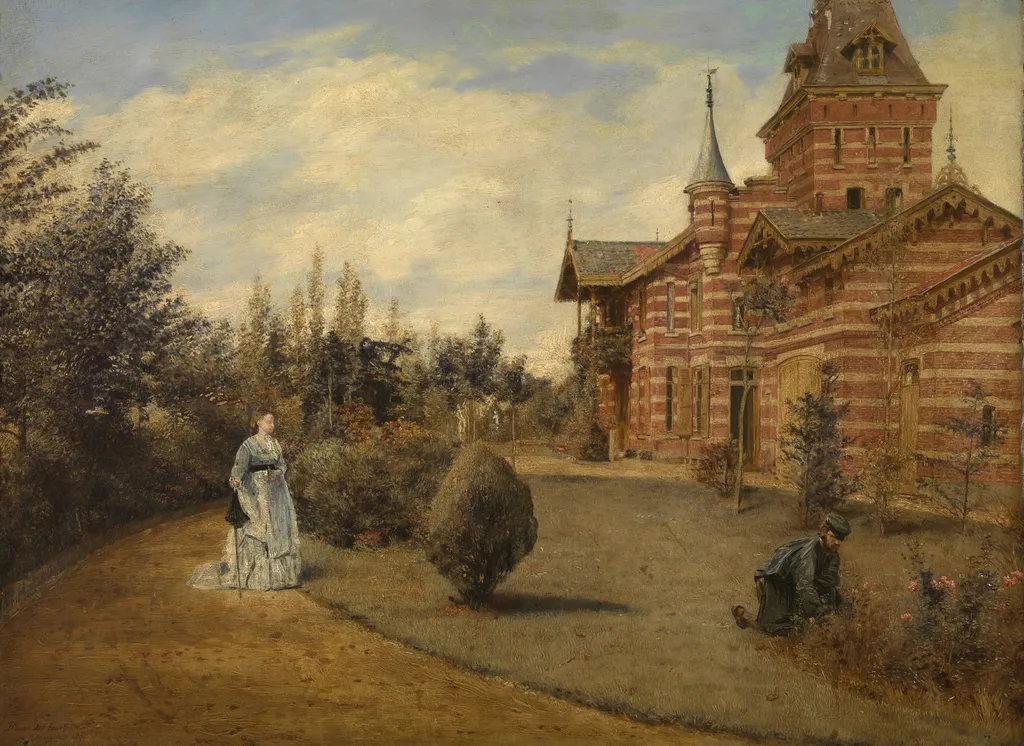The Country House of Gustave Coûteaux, by Henri de Braekeleer, oil, 1871