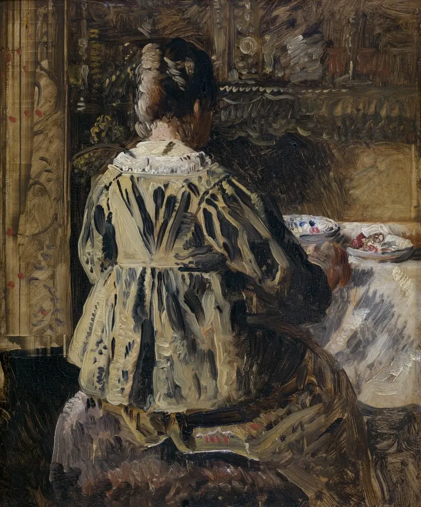 The Meal or Woman Seen from the Back, by Henri de Braekeleer