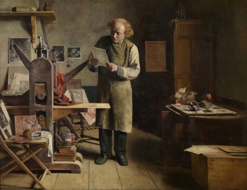 The printer, by Henri de Braekeleer