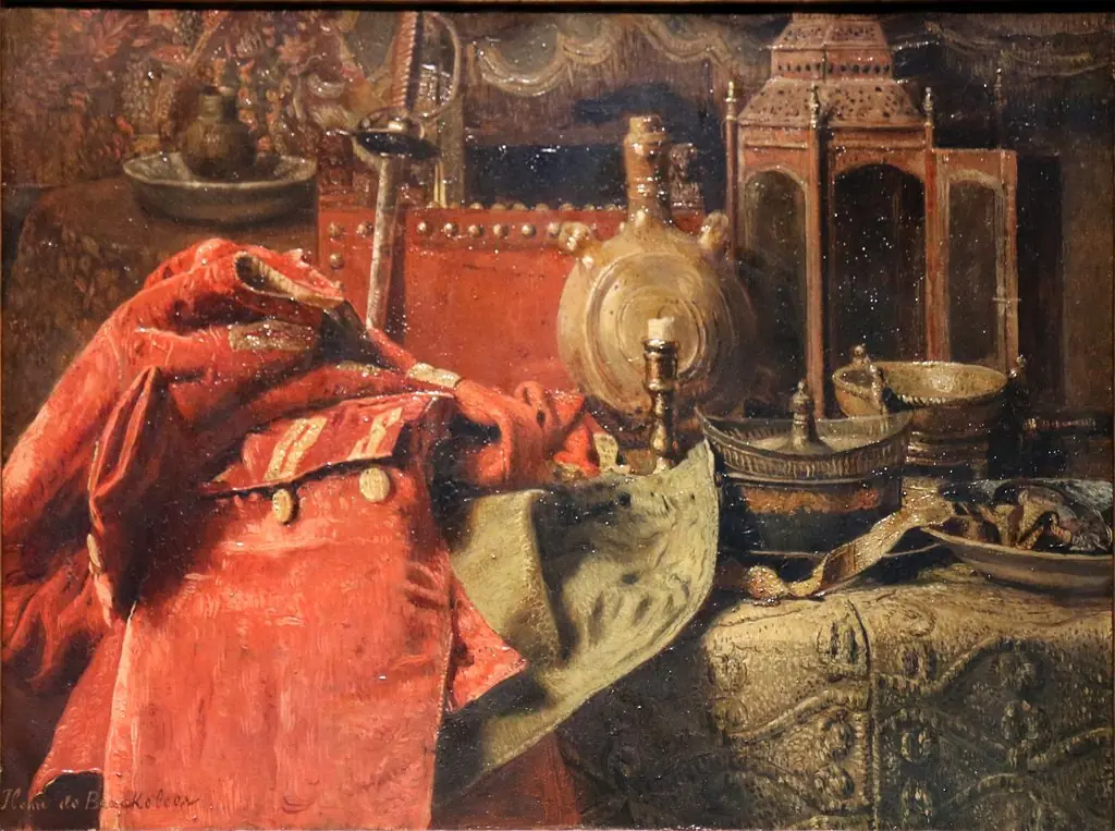 The red coat, by Henri de Braekeleer