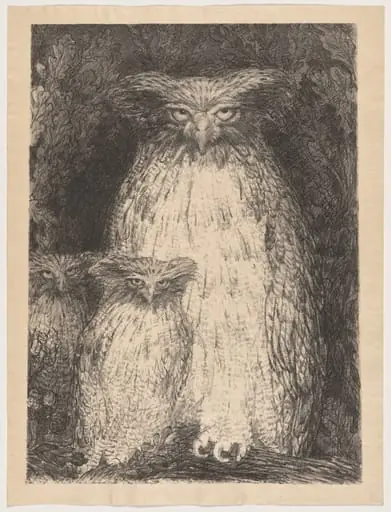 Grand-duc (Eagle Owl), by Henri de Groux