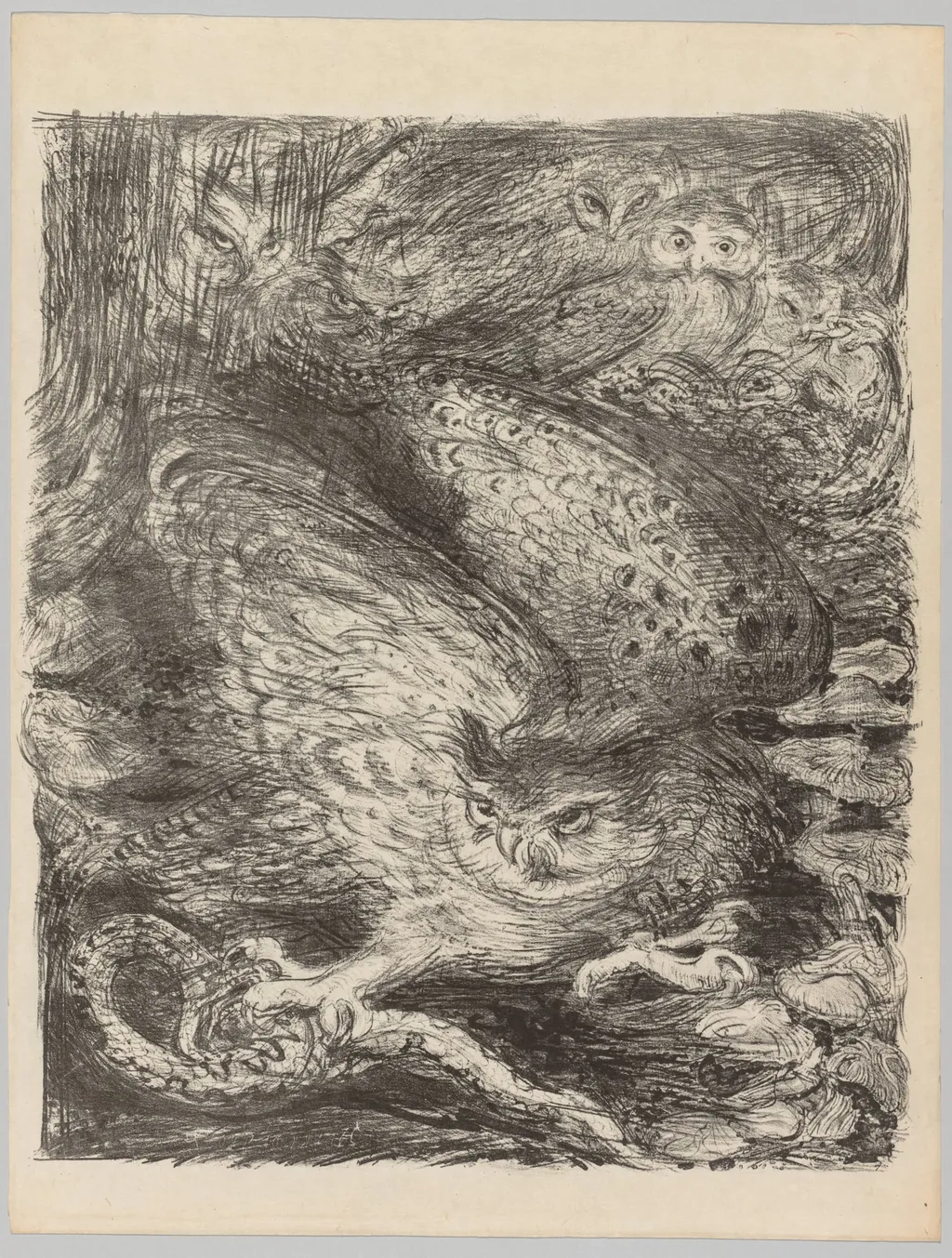 The Vintages!: Seven Owls and a Serpent, by Henri de Groux, 1900