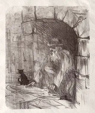 A Basement Shop in Cracow, by Henri de Toulouse-Lautrec, 1898