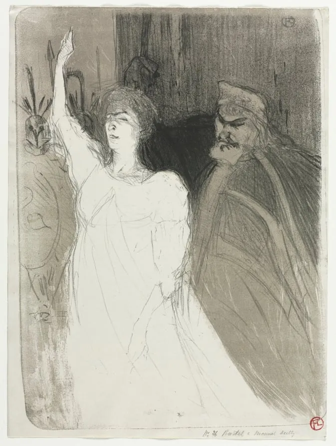 A Princely Idyl, Clara Ward, by Henri de Toulouse-Lautrec, 1894