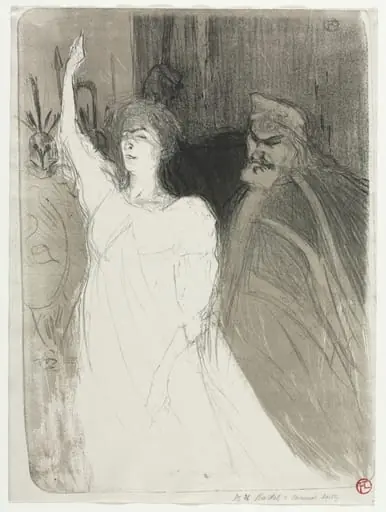 A Princely Idyl, Clara Ward, by Henri de Toulouse-Lautrec