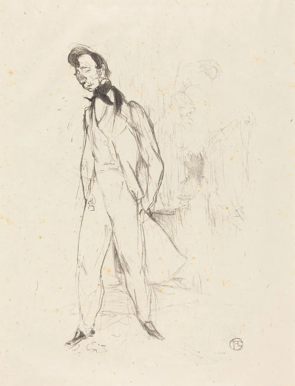 Adolphe or the Sad Young Man (Adolphe ou le jeune homme triste), by Henri de Toulouse-Lautrec, ink, 1894