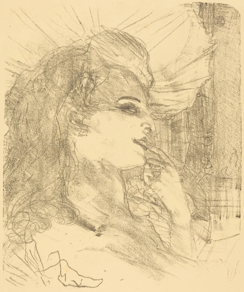 Anna Held, by Henri de Toulouse-Lautrec, ink, 1896