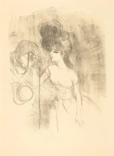 Anna Held and Baldy (Anna Held et Baldy), by Henri de Toulouse-Lautrec