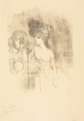 Anna Held and Baldy (Anna Held et Baldy), by Henri de Toulouse-Lautrec
