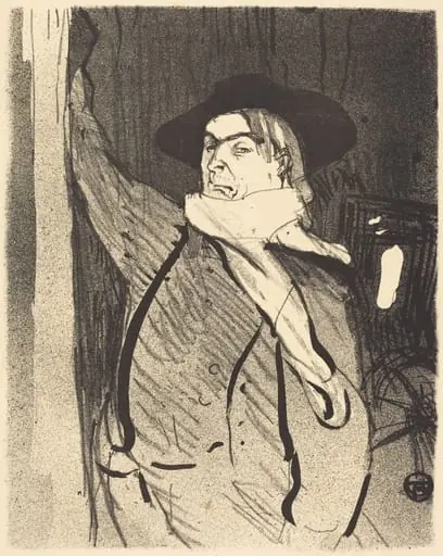 Aristide Bruant, by Henri de Toulouse-Lautrec