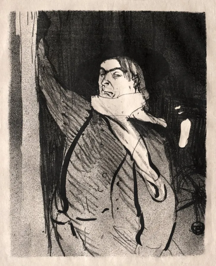 Aristide Bruant, by Henri de Toulouse-Lautrec, 1893