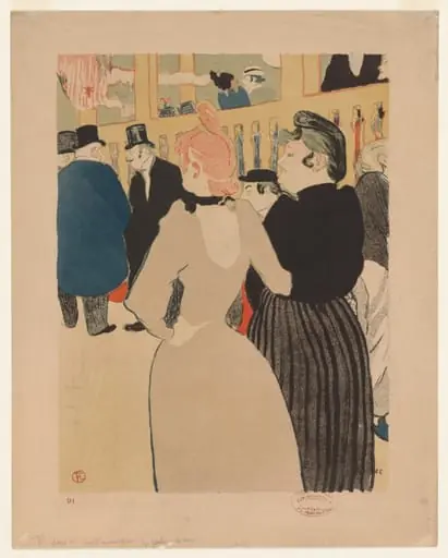 At the Moulin Rouge: La Goulue and Her Sister, by Henri de Toulouse-Lautrec