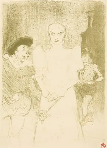 At the Opera: Mme. Caron in "Faust" (A l'opéra: Mme. Caron dans "Faust"), by Henri de Toulouse-Lautrec