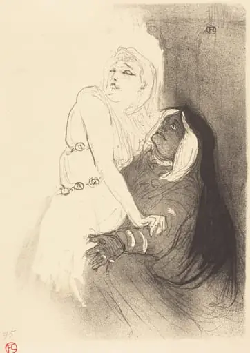 At the Renaissance: Sarah Bernhardt in "Phedre" (A la Renaissance: Sarah Bernhardt dans "Phèdre"), by Henri de Toulouse-Lautrec