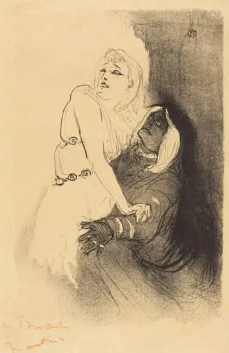 At the Renaissance: Sarah Bernhardt in "Phedre" (A la Renaissance: Sarah Bernhardt dans "Phèdre"), by Henri de Toulouse-Lautrec