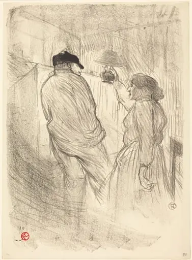 At the Theatre-Libre: Antoine in "L'inquiétude" (Au Théatre-Libre: Antoine dans "L'inquiétude"), by Henri de Toulouse-Lautrec