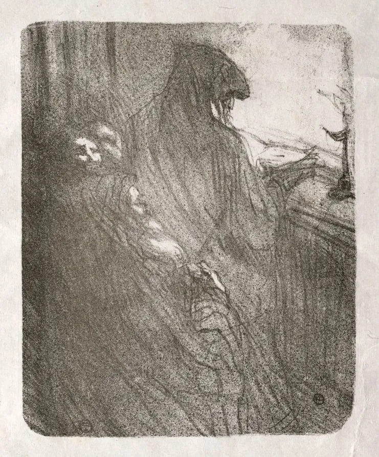 Au pied du Sinaï: La Prière des Juifs Polonais, by Henri de Toulouse-Lautrec, 1898