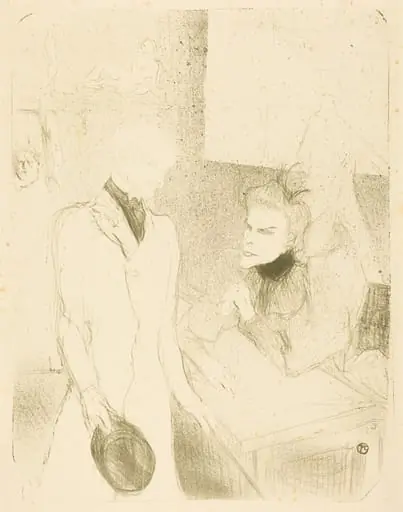 Brandes and Le Bargy in "Cabotins" (Brandès et Les Bargy dans "Cabotins"), by Henri de Toulouse-Lautrec