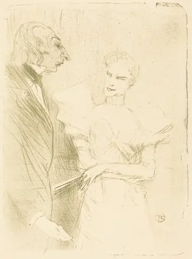 Brandes and Leloir in "Cabotins" (Brandès et Leloir dans "Cabotins"), by Henri de Toulouse-Lautrec
