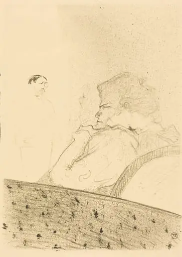 Brandes in His Box (Brandès dans sa loge), by Henri de Toulouse-Lautrec